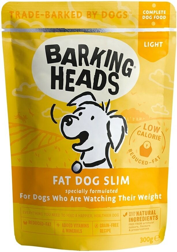 Barking Heads Grain Free Dog Pouch Fat Dog Slim 300g ePet.hk