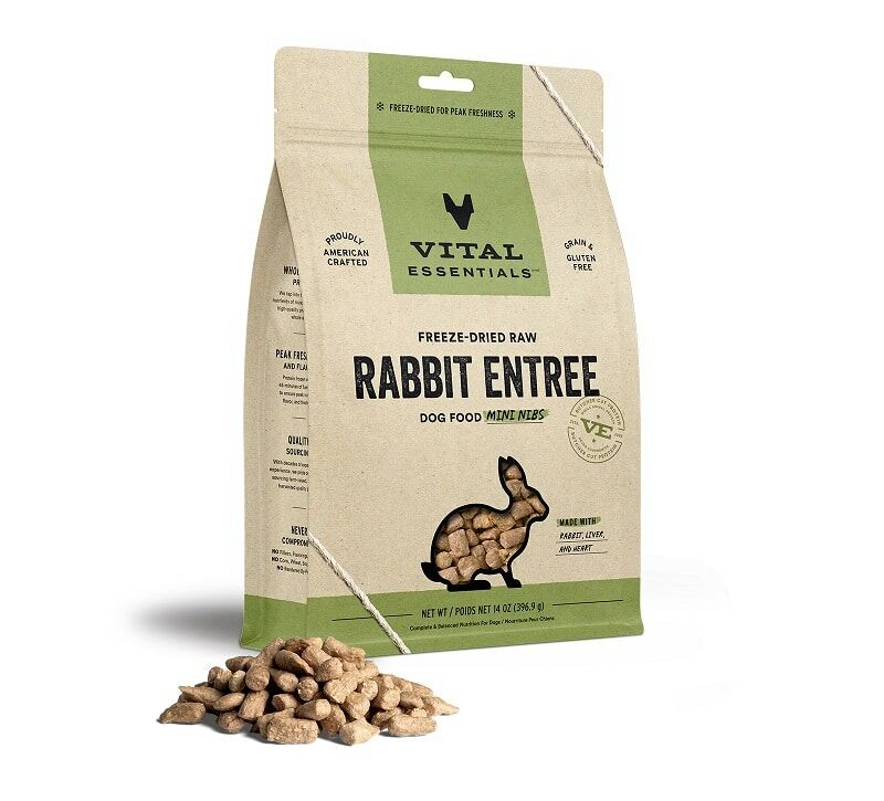 Vital Essentials Dog Food Freeze Dried Mini Nibs Rabbit ePet