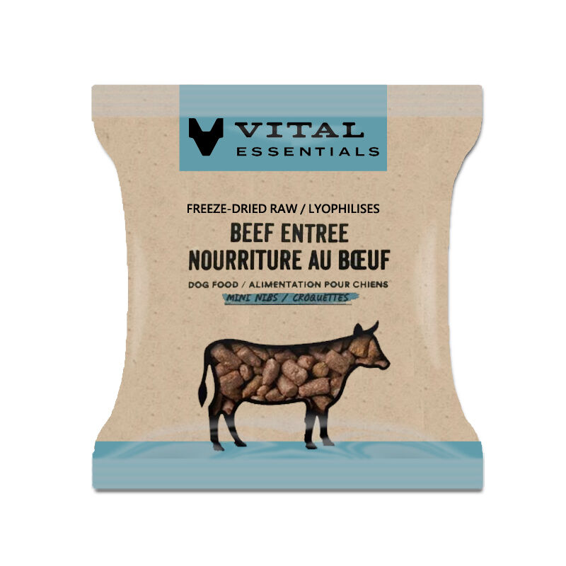 Vital Essentials Dog Food Freeze Dried Mini Nibs Beef Trial