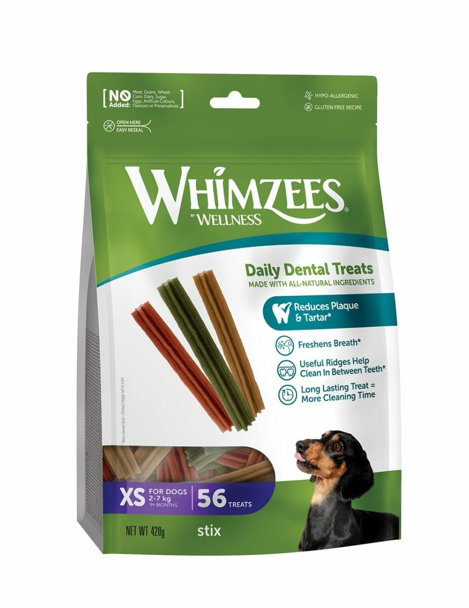 Whimzees Dog Dental Treat Stix Extra Small 5 15lbs 420g