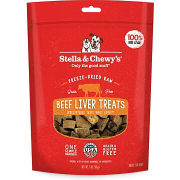 Stella & Chewys Dog Freeze Dried Raw Organ Treats - Beef Liver 3oz