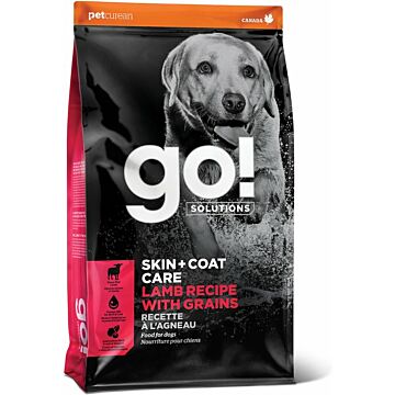 Go! SOLUTIONS Dog Food - Skin & Coat Care - Lamb With Grains 12lb