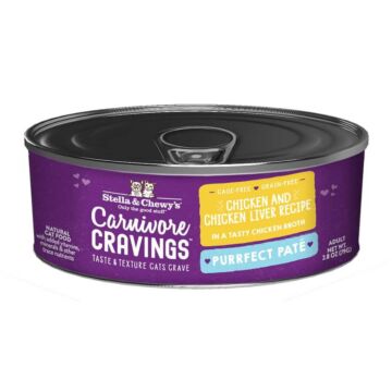Stella & Chewys Cat Canned Food - Carnivore Cravings - Chicken & Chicken Liver Pate 2.8oz