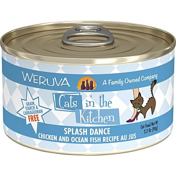 WERUVA Grain Free Cat Canned Food - Splash Dance with Chicken & Tuna (6oz)