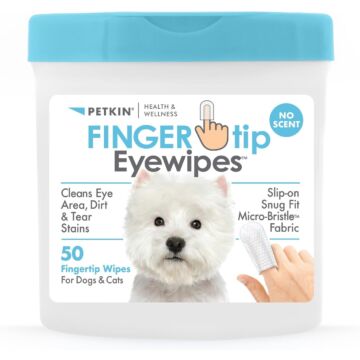 Petkin Fingertip Eye Wipes for Dogs and Cats 50pcs