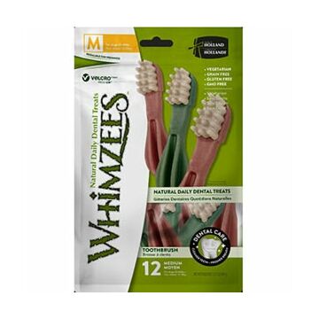 Whimzees Dog Dental Treat - Toothbrush - Medium (25-40lbs) 12.7oz