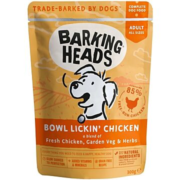 Barking Heads Grain Free Dog Pouch - Chicken 300g