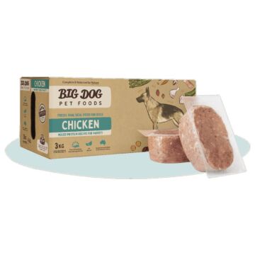 BIG DOG Standard Range Frozen Raw Dog Food - Chicken 3kg