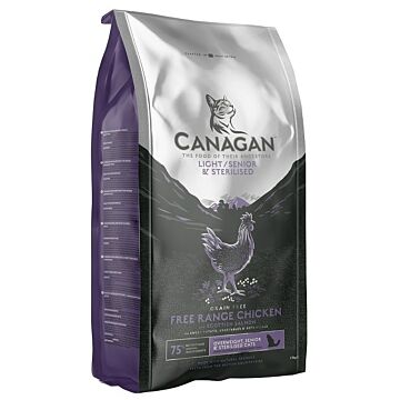 Canagan Cat Food - Grain Free Light / Senior / Sterilised - Chicken & Salmon 1.5kg