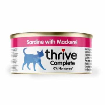 Thrive Cat Canned Food - Complete 100% Sardine & Mackerel 75g