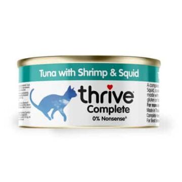 Thrive Cat Canned Food - Complete 100% Tuna Shrimp & Squid 75g