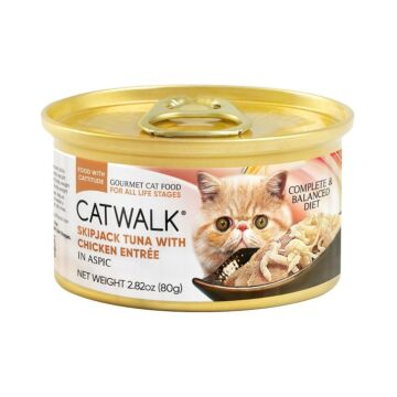 CATWALK Cat Wet Food - Skipjack Tuna With Chicken Entree 80g