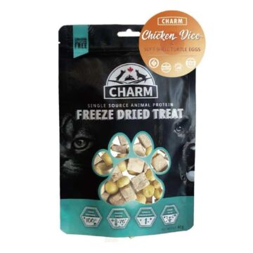 CHARM Cat & Dog Treat - Freeze Dried Chicken Dice And Soft-Shell Turtle Eggs