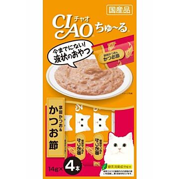 CIAO Cat Treat (4SC-75) - Churu Skipjack + Bonito flakes puree (14gx4)