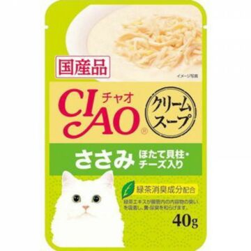 Ciao Cat Pouch (IC-214) - Chicken & Scallop with cheese (cream soup) 40g