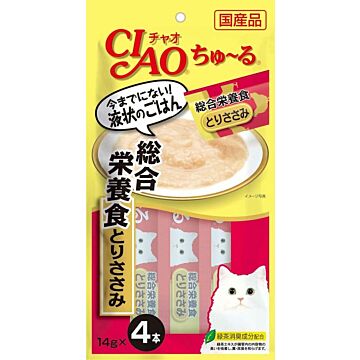 CIAO Cat Treat (SC-148) - Churu Complete Diet - Chicken puree (14gx4)