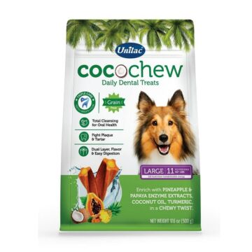 Unilac Dog Dental Treat - Grain Free Cocochew Large (50lbs+) 500g
