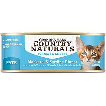 Country Naturals Cat Canned Food - Grain Free - Mackerel & Sardine Pate