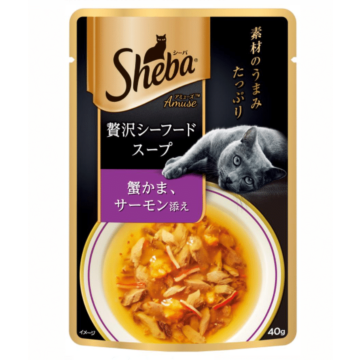 SHEBA Cat Soup Pouch - Crab and Salmon 40g