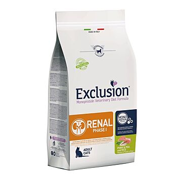 Exclusion Veterinary Diets Cat Food - Renal Phase 1 - Pork Pea & Rice 1.5kg