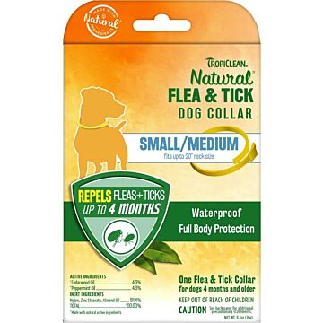 Tropiclean Flea & Tick Repellent Collar for Small & Medium Dogs (fits up to 20 inch neck size) - 20g