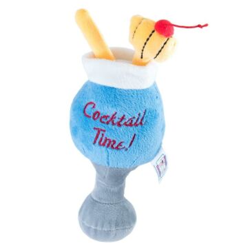 Doggie Goodie Dog Plush Toy With Squeaker - Malibu Cocktail