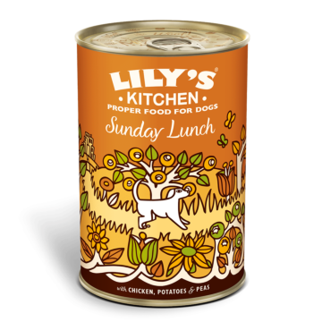 Lilys Kitchen Dog Wet Food - Sunday Lunch - Chicken Potatoes & Sugar Snap Peas 400g