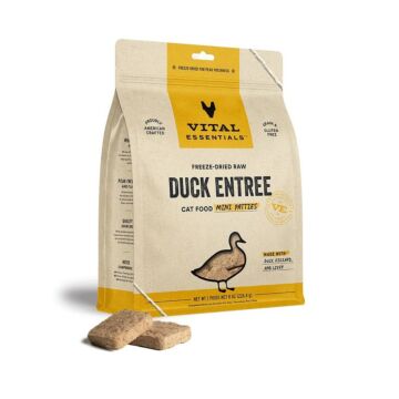 Vital Essentials Cat Food - Freeze-Dried Mini Patties - Duck 8oz