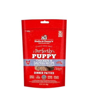 Stella & Chewys Puppy Food - Freeze-Dried Perfectly Puppy Patties - Chicken & Salmon