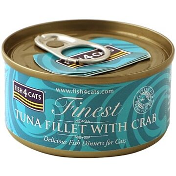 Fish4Cats Cat Wet Food - Finest Tuna Fillet With Crab 70g