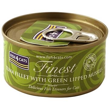 Fish4Cats Cat Wet Food - Finest Tuna Fillet With Green Lipped Mussel 70g
