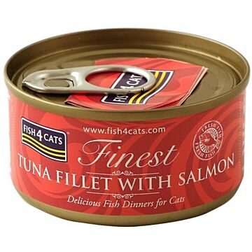 Fish4Cats Cat Wet Food - Finest Tuna Fillet With Salmon 70g