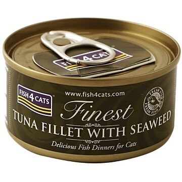 Fish4Cats Cat Wet Food - Finest Tuna Fillet With Seaweed 70g