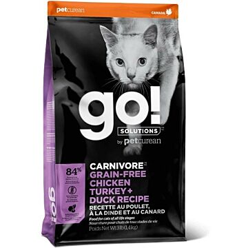 Go! SOLUTIONS Cat Food - Carnivore - Grain Free Chicken, Turkey & Duck