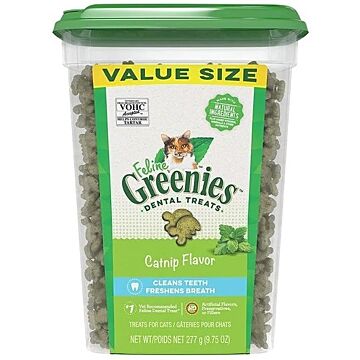 Greenies Cat Dental Treat - Catnip Jumbo Tub 9.75oz