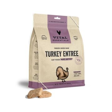 Vital Essentials Cat Food - Freeze-Dried Mini Patties - Turkey 8oz