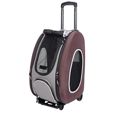 IBIYAYA EVA 4 in 1 Wheeled Pet Carrier - Chocolate