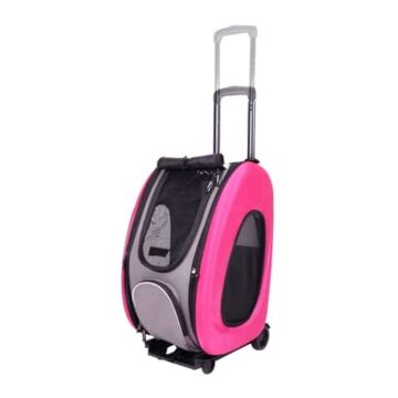 IBIYAYA EVA 4 in 1 Wheeled Pet Carrier - Hot Pink