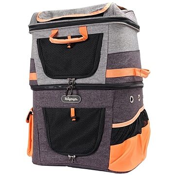 IBIYAYA Two-tier Pet Backpack - Gray 