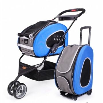 IBIYAYA 5-IN-1 Combo EVA Pet Carrier/Stroller - Royal Blue