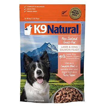 K9 Natural Freeze Dried Dog Food - Lamb & King Salmon Feast 500g