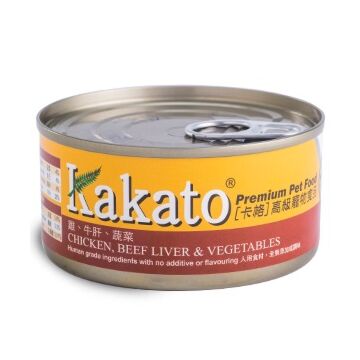 kakato cat dog canned food chicken beef liver vegetable 170g