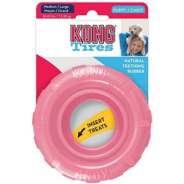 KONG Puppy Toy - Tires (Pink) - Medium / Large