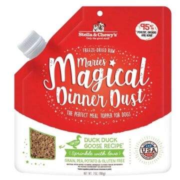 Stella & Chewys Dog Food - Freeze-dried Raw Magical Dinner Dust - Duck Duck Goose 7oz