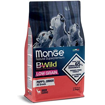 MONGE BWild Puppy Food - Puppy & Junior - Wild Deer