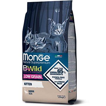 MONGE BWild Dry Kitten Food - Goose