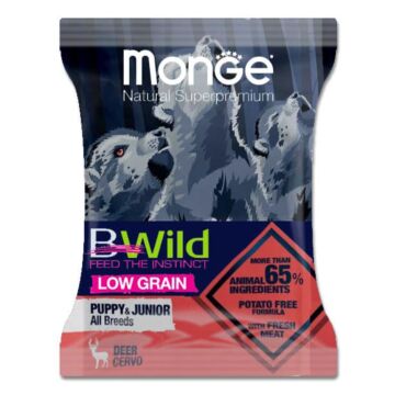 MONGE BWild Puppy Food - Puppy & Junior - Wild Deer (Trial Pack)