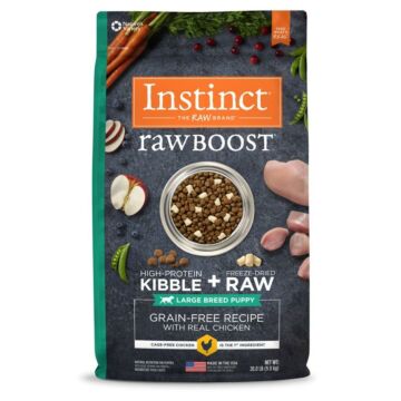 Nature's Variety Instinct Puppy Food - Large Breed Grain Free Raw Boost - Chicken 20lb