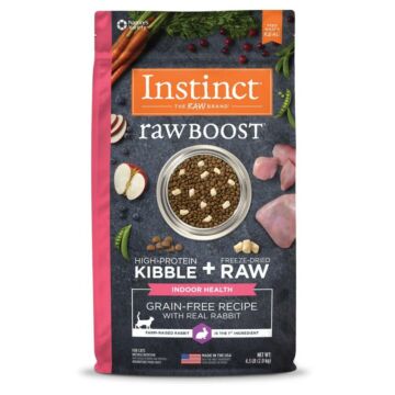 Nature's Variety Instinct Indoor Cat Food - Raw Boost Grain Free - Rabbit 4.5lb