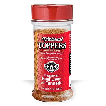 Northwest Naturals Freeze Dried Toppers for Dogs & Cats - Beef Liver with Turmeric 156g